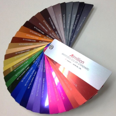 Colored anodized samples